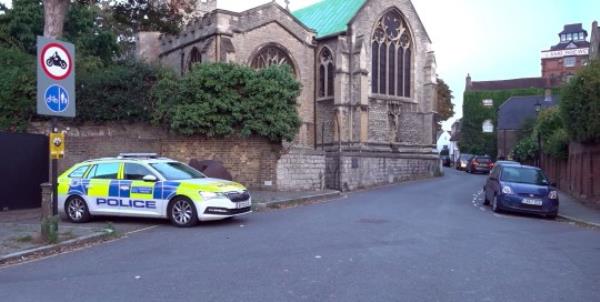 Screenshot taken from PA Video of police in the Chiswick area in west Lo<em></em>ndon as terror suspect Daniel Khalife was arrested on the fourth day of a manhunt after he escaped from HMP Wandsworth underneath a lorry.Picture date: Saturday September 9, 2023. PA Photo. The Metropolitan Police said Khalife was declared missing at 7.50am on Wednesday and they were notified at 8.15am, when they took immediate action to track down the delivery lorry that had left the prison. See PA story POLICE Army. Photo credit should read: Jamie Lashmar/PA Wire