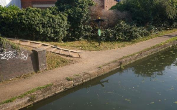 The canal towpath in Northholt, west Lo<em></em>ndon wher<em></em>e terror suspect Daniel Abed Khalife was arrested and is in now police custody. Picture date: Saturday September 9, 2023. PA Photo. The Metropolitan Police said Khalife was declared missing at 7.50am on Wednesday and they were notified at 8.15am, when they took immediate action to track down the delivery lorry that had left the prison. See PA story POLICE Army. Photo credit should read: Lucy North/PA Wire