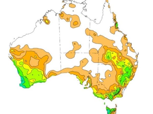 There may be some relief for Australians after parts of the country was lashed with high rainfall last week. The south west and south east were hit with high rainfall last week amid a series of cold fronts, according to the Bureau of Meteorology. Picture: Bureau of Meteorology.