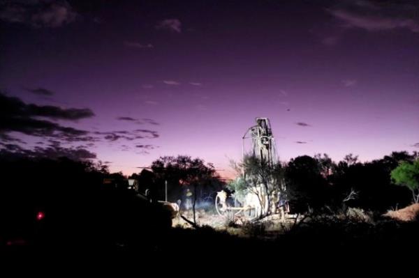 A drill rig completing 22,000m of recent work at Venture Minerals’ Jupiter rare earths project near Mount Magnet in Western Australia.