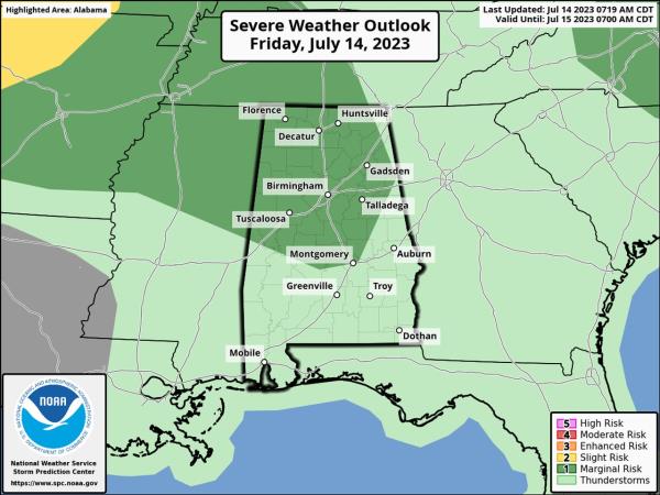 Friday severe weather outlook