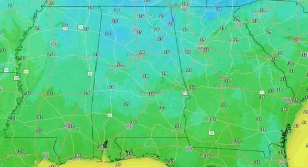 Thursday morning lows