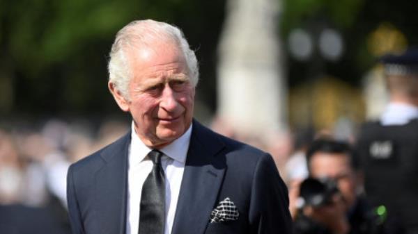 Britain's King Charles looks on outside Buckingham Palace, following the passing of Britain's Queen Elizabeth, in London, Britain, September 9, 2022. REUTERS/Toby Melville