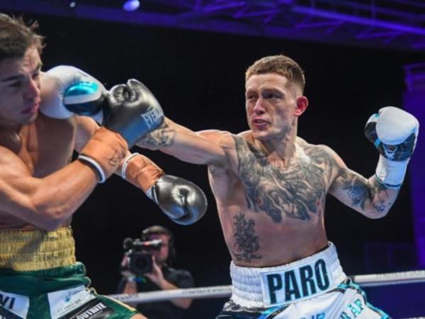 Australian boxer Liam Paro throws a punch at Brock Jarvis.