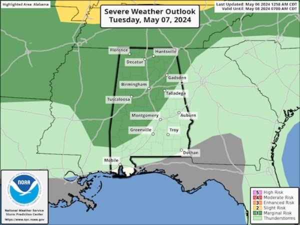 Tuesday severe outlook