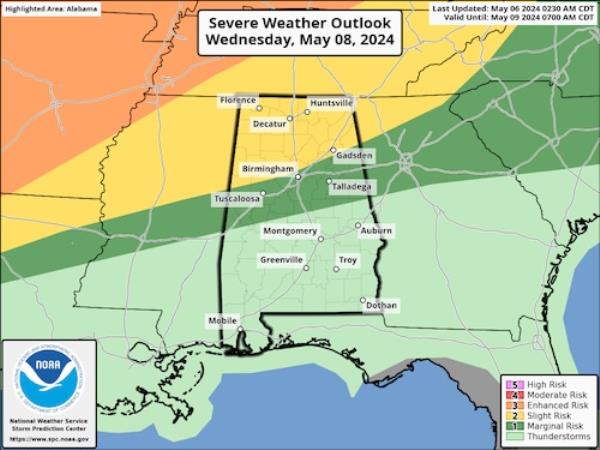 Wednesday severe outlook