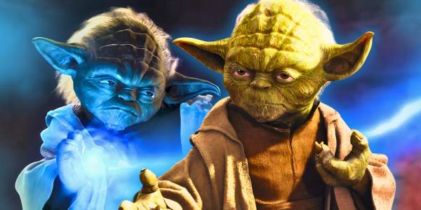 Yoda absorbing Force lightning in Star Wars: Episode II - Attack of the Clo<em></em>nes and preparing himself for battle in Star Wars: Episode III - Revenge of the Sith